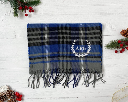 Checked Personalised Scarf