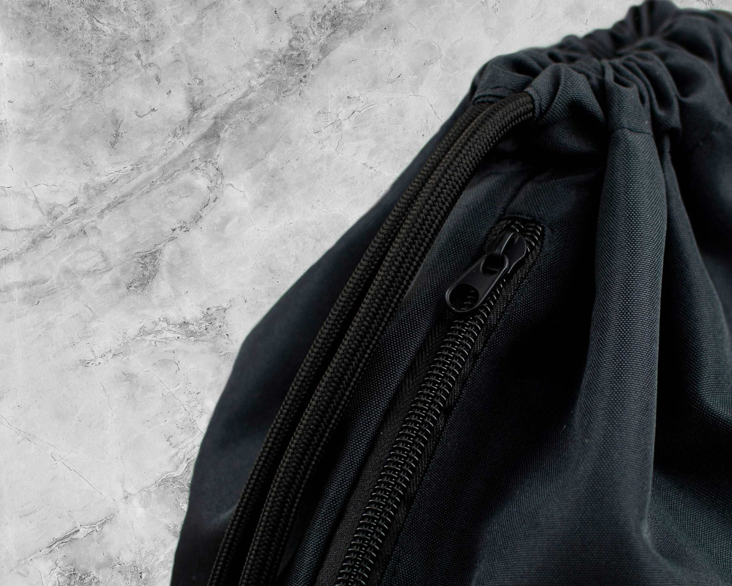 Drawstring Gym Bag in Black