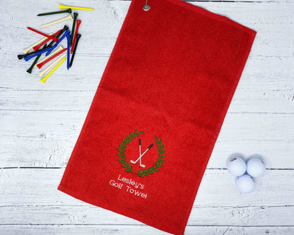 Personalised Embroidered Golf Towel