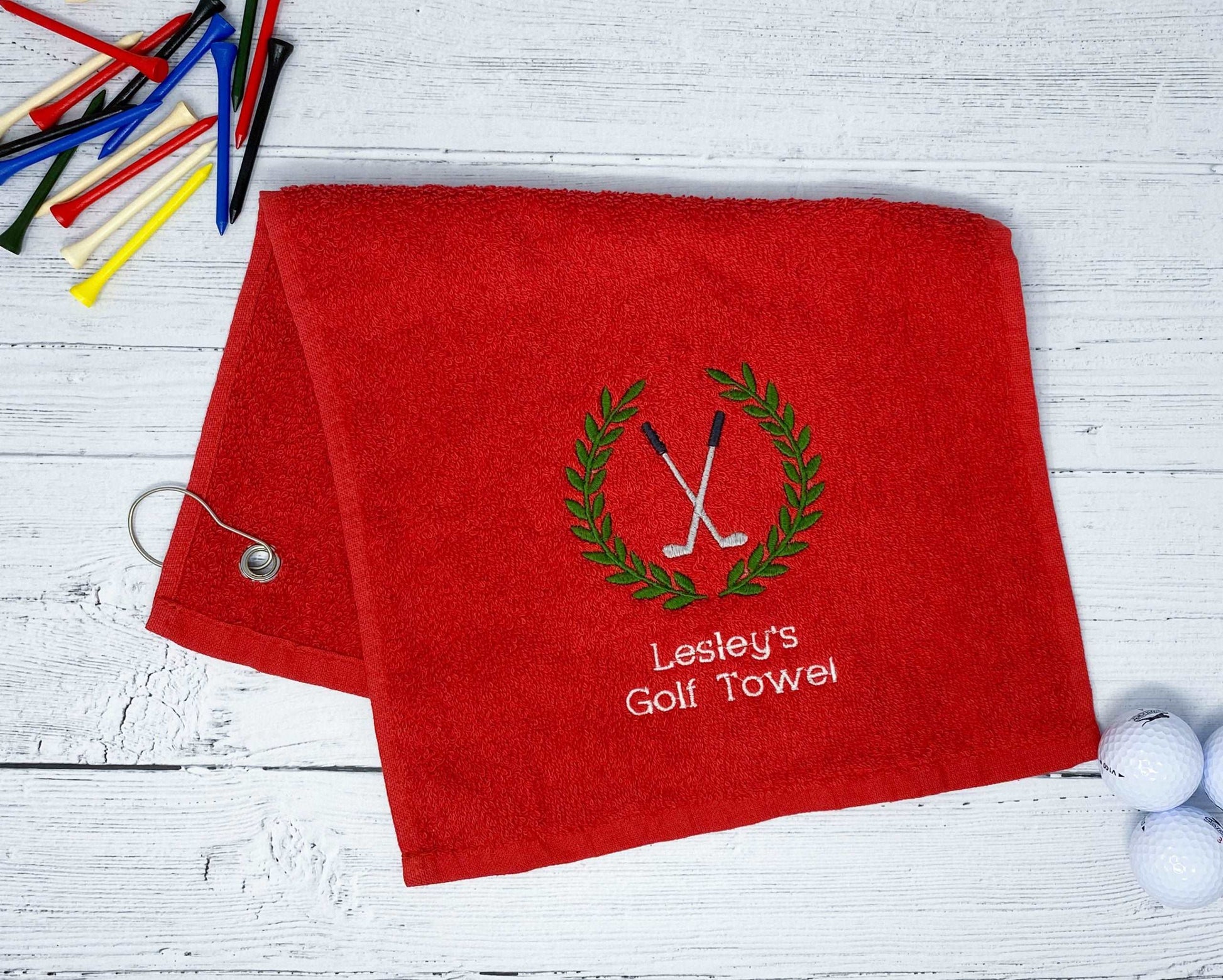 Personalised Embroidered Golf Towel