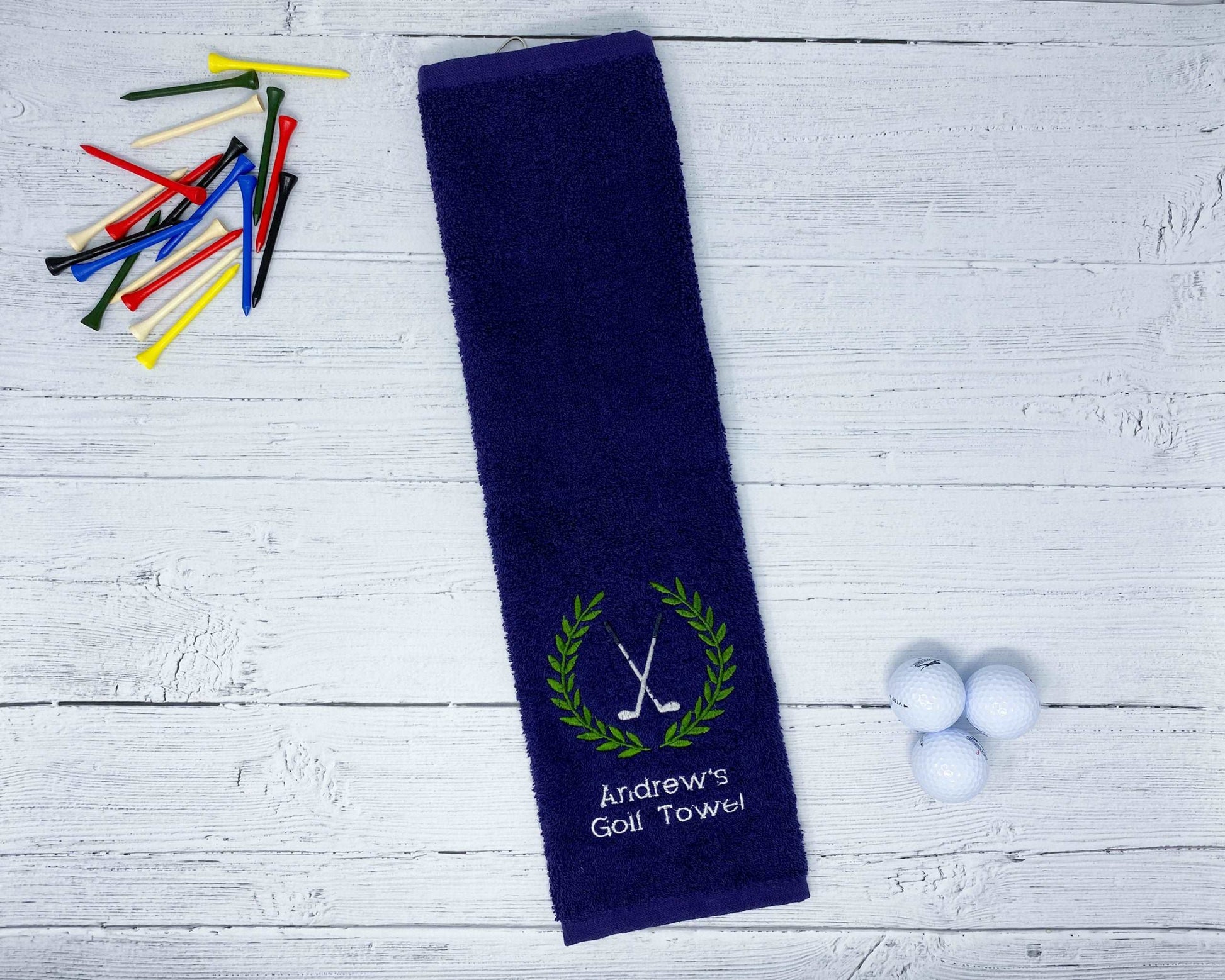 Personalised Embroidered Golf Towel