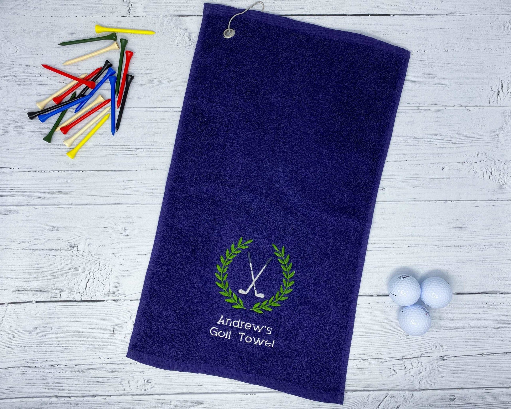 Personalised Embroidered Golf Towel