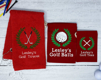 Personalised Golf Bags & Towel Set