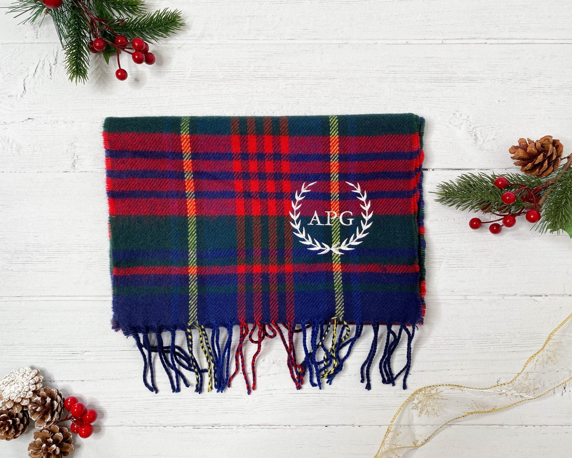 Checked Personalised Scarf - APG Personalised