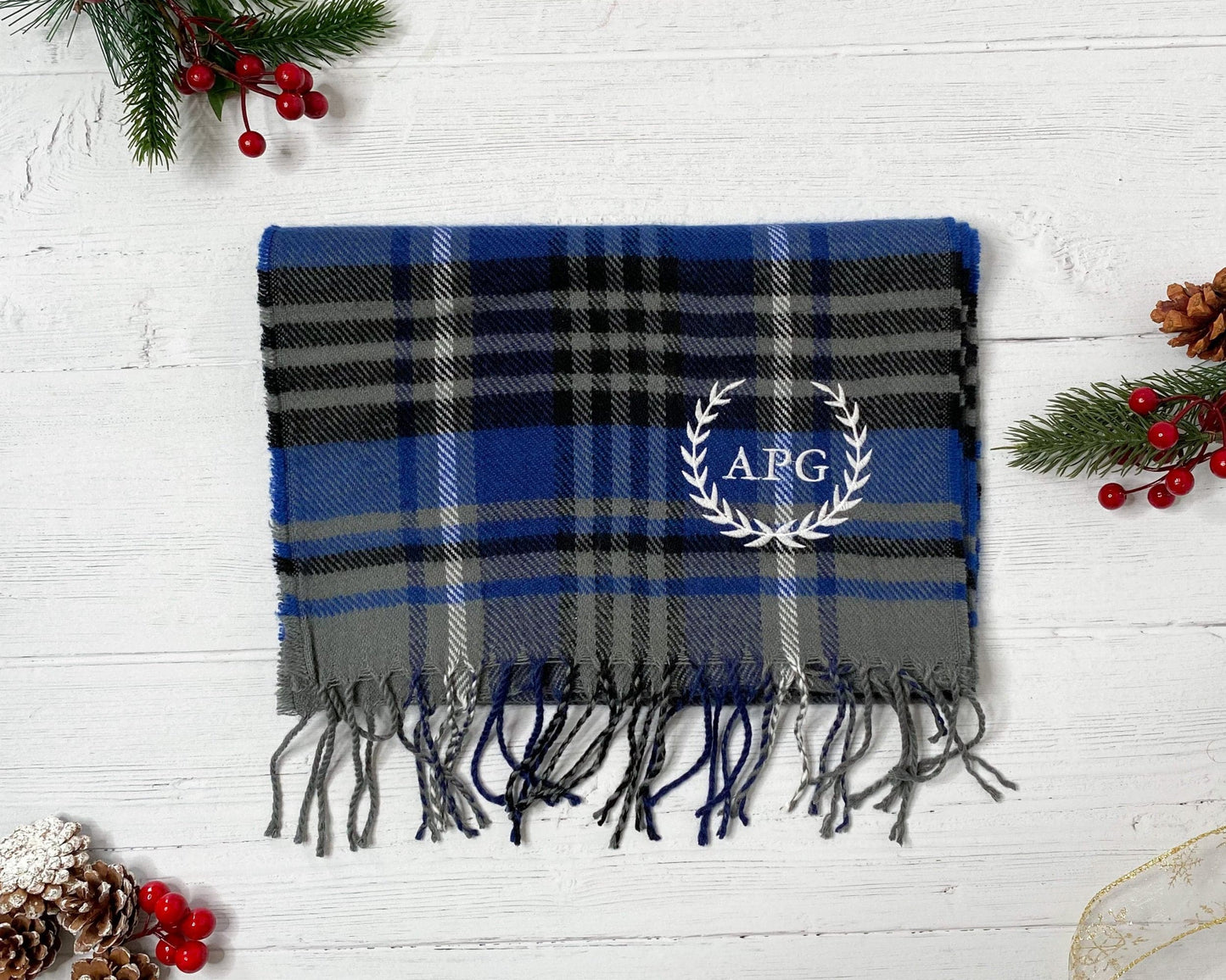 Checked Personalised Scarf - APG Personalised