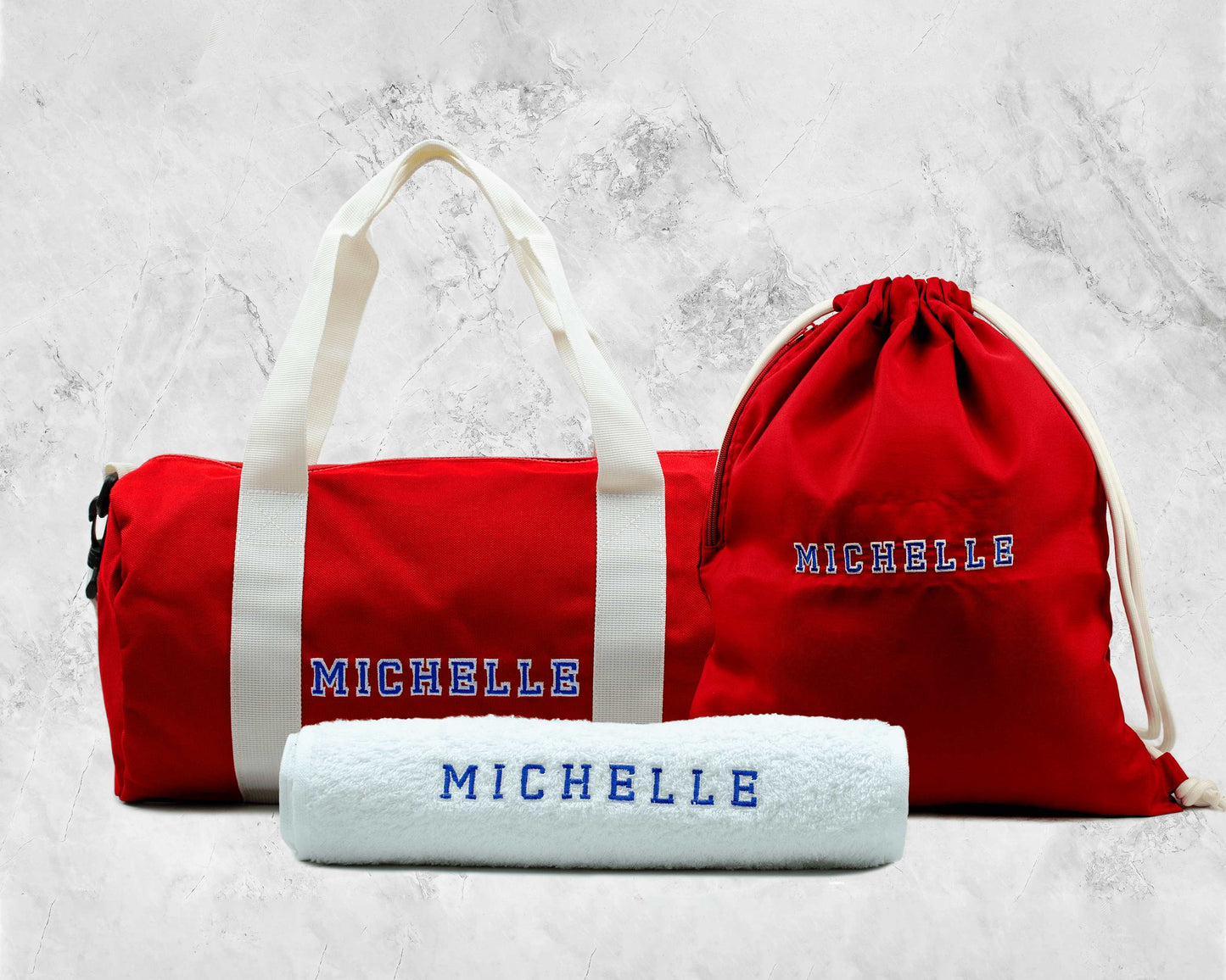 Personalised Gym Gifts in Red & White