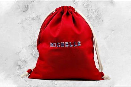 Gym Sack Drawstring Bag in Red