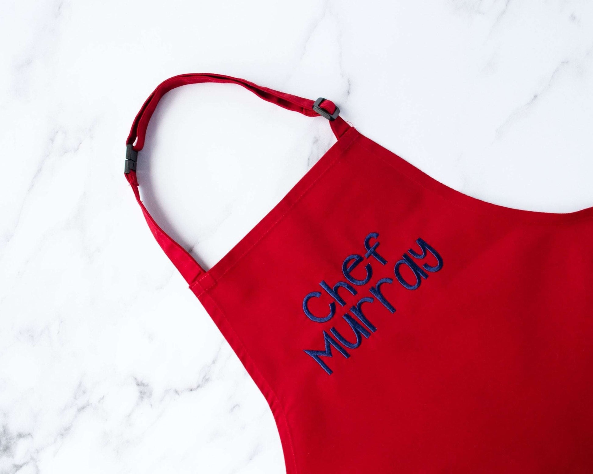 Personalised Kids Apron in Red